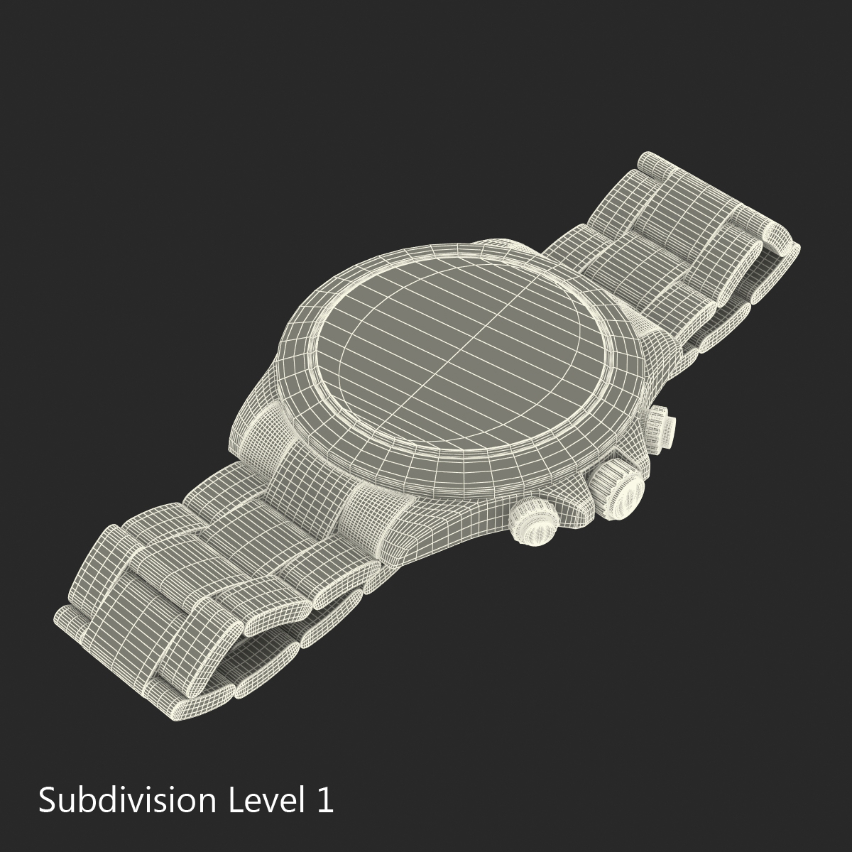 3D Rolex Daytona Two Tone White model