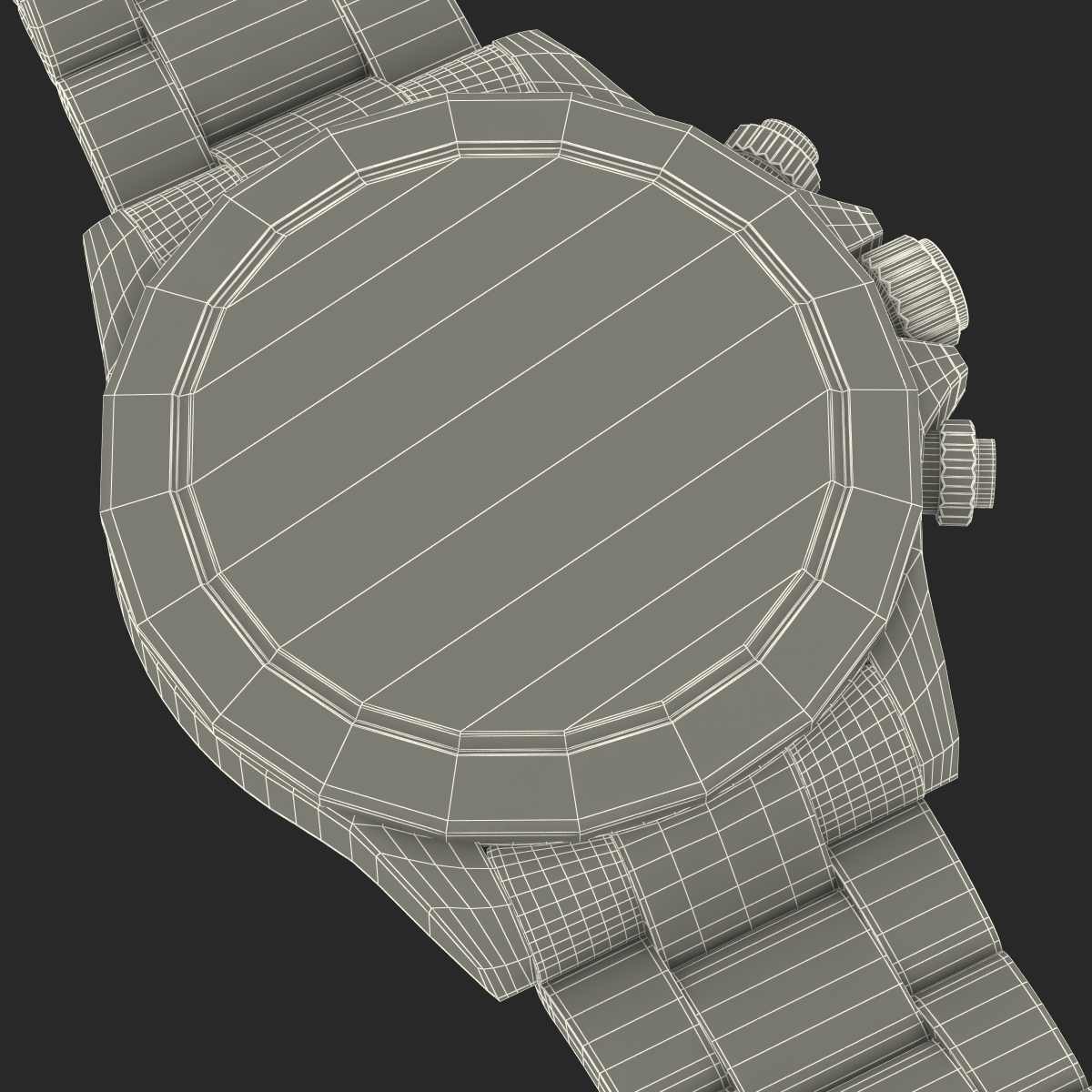 3D Rolex Daytona Two Tone White model