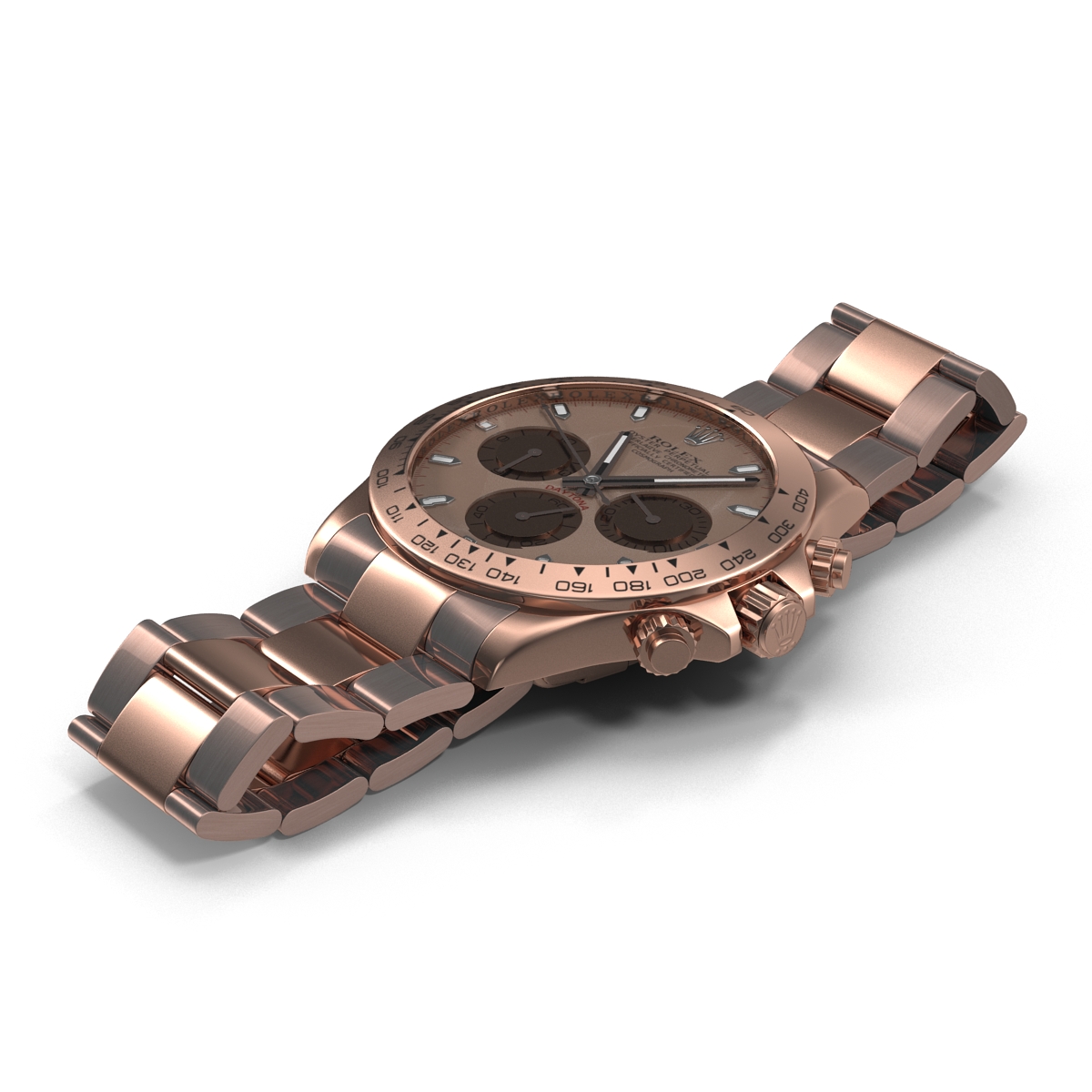 3D Rolex Daytona Pink Gold model