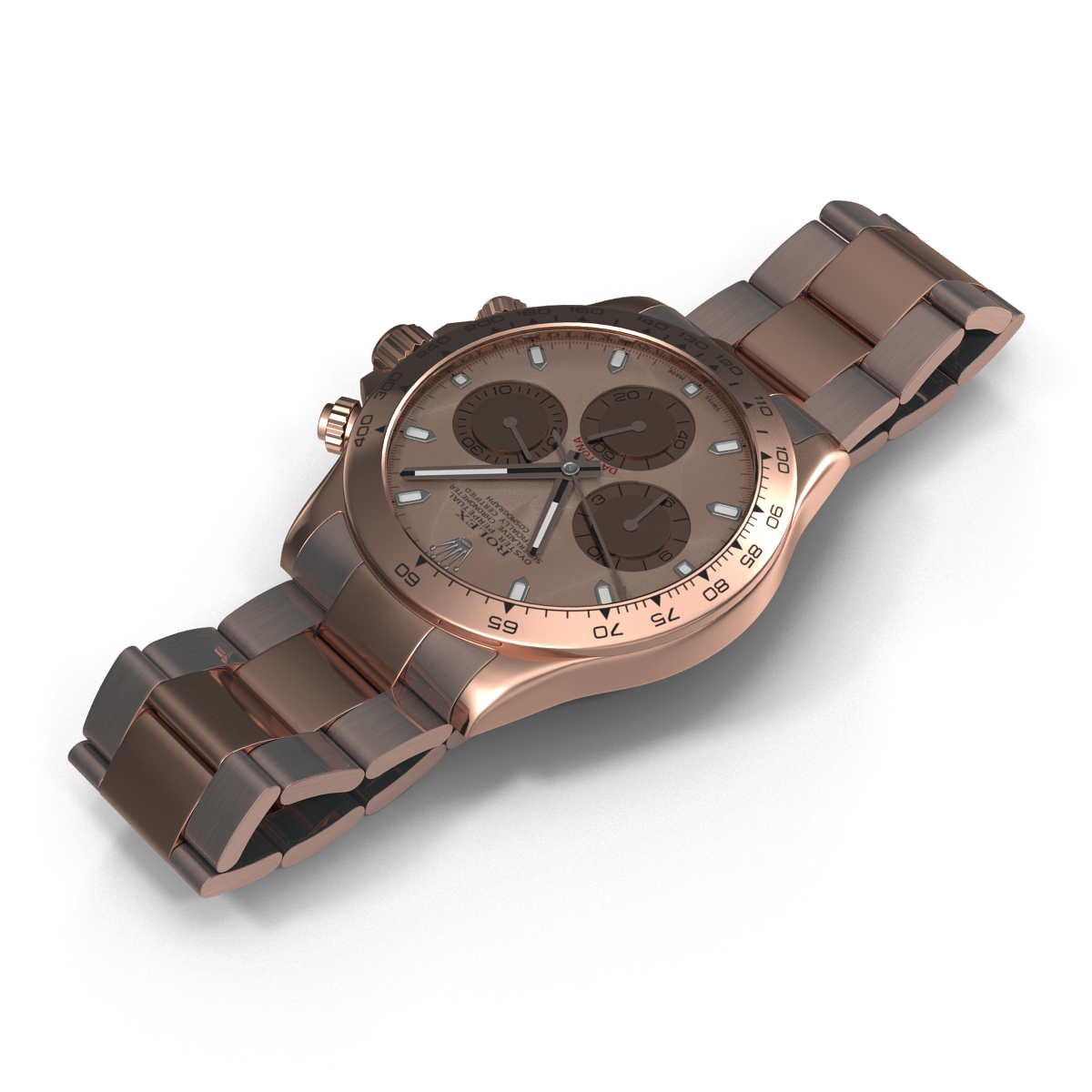 3D Rolex Daytona Pink Gold model