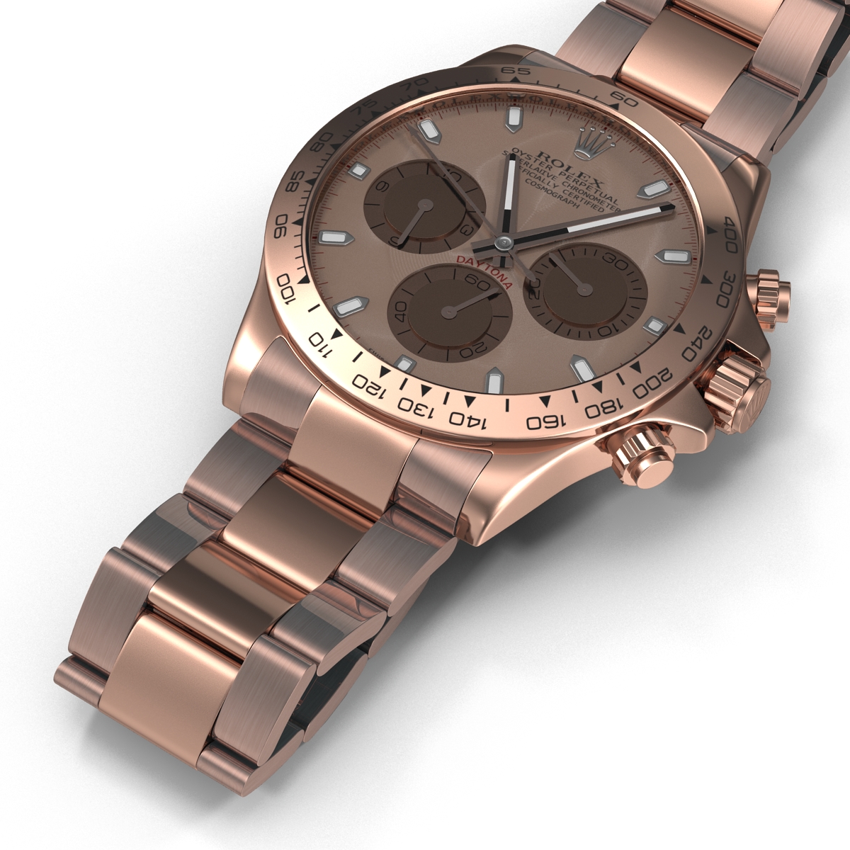 3D Rolex Daytona Pink Gold model