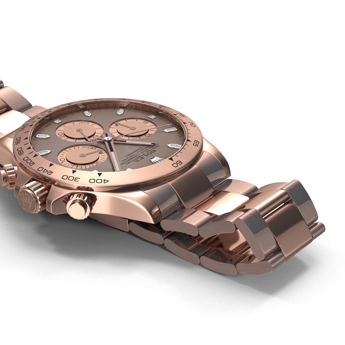 3D Rolex Daytona Pink Gold model