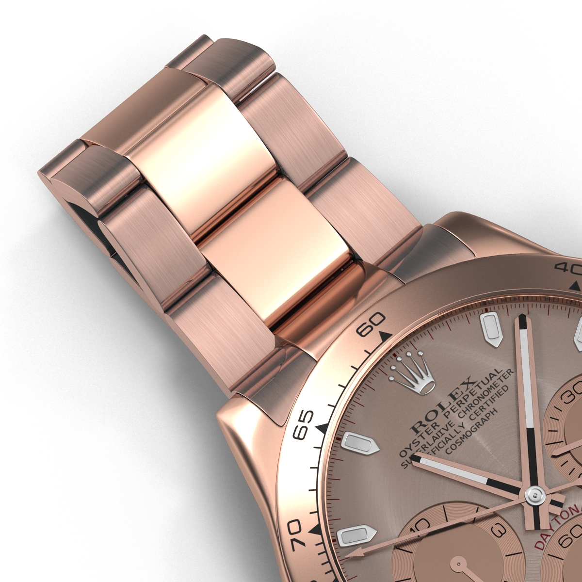 3D Rolex Daytona Pink Gold model