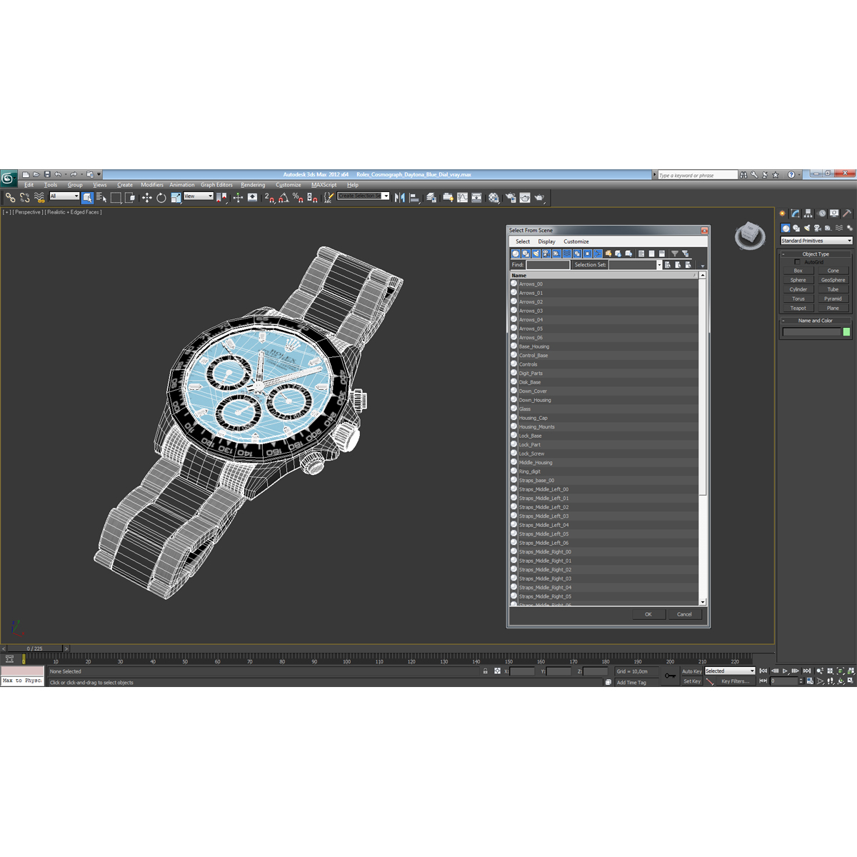 Rolex Cosmograph Daytona Blue Dial 3D model