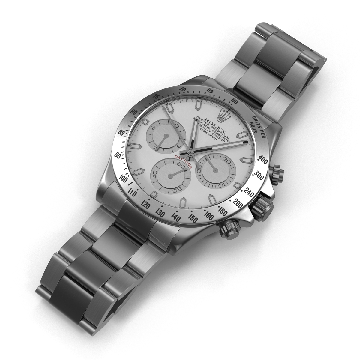 Daytona Rolex White Dial 3D model