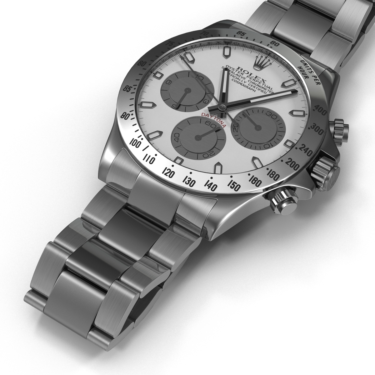 Daytona Rolex White Dial 3D model