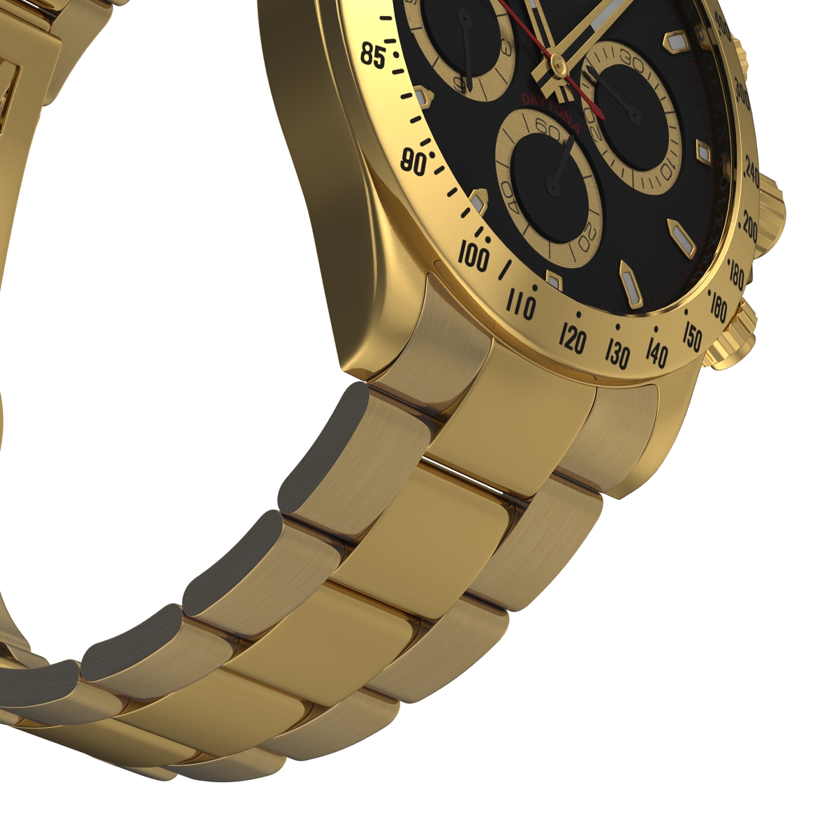 3D Rolex Gold Daytona Black Dial 2