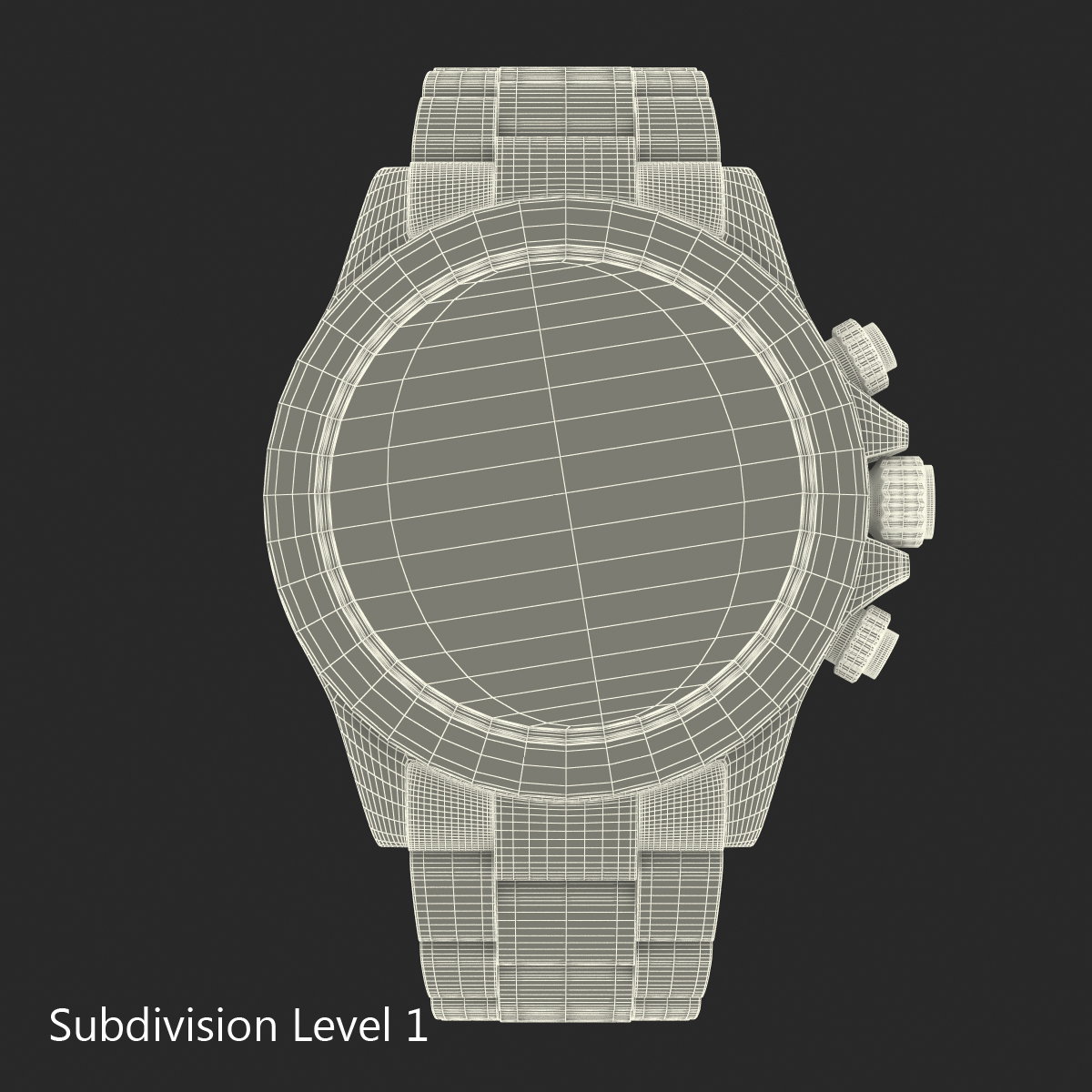 3D Rolex Gold Daytona Black Dial 2