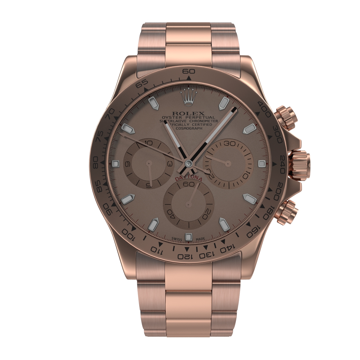 3D model Rolex Daytona Pink Gold 2