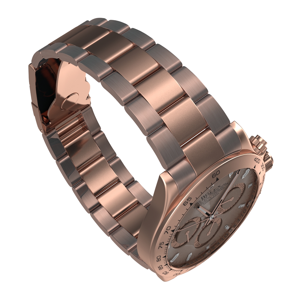 3D model Rolex Daytona Pink Gold 2