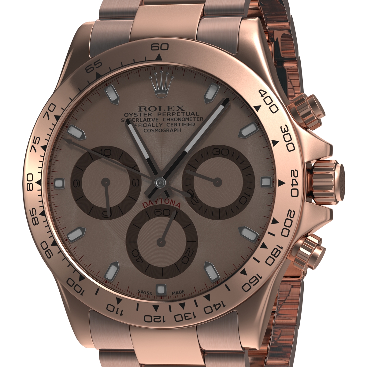 3D model Rolex Daytona Pink Gold 2