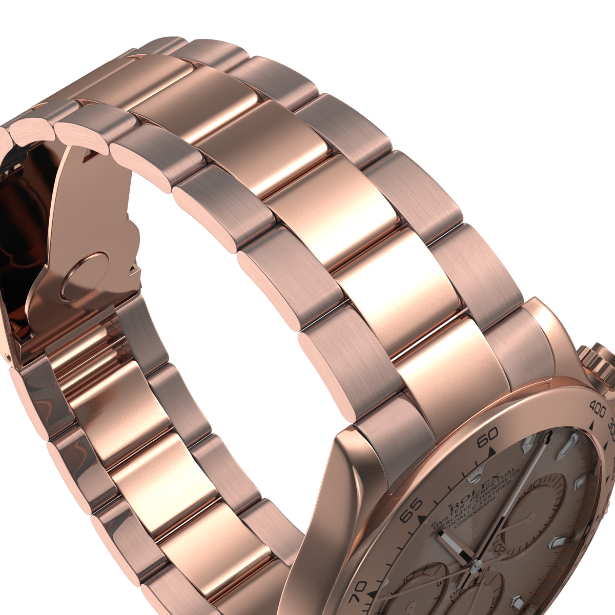 3D model Rolex Daytona Pink Gold 2