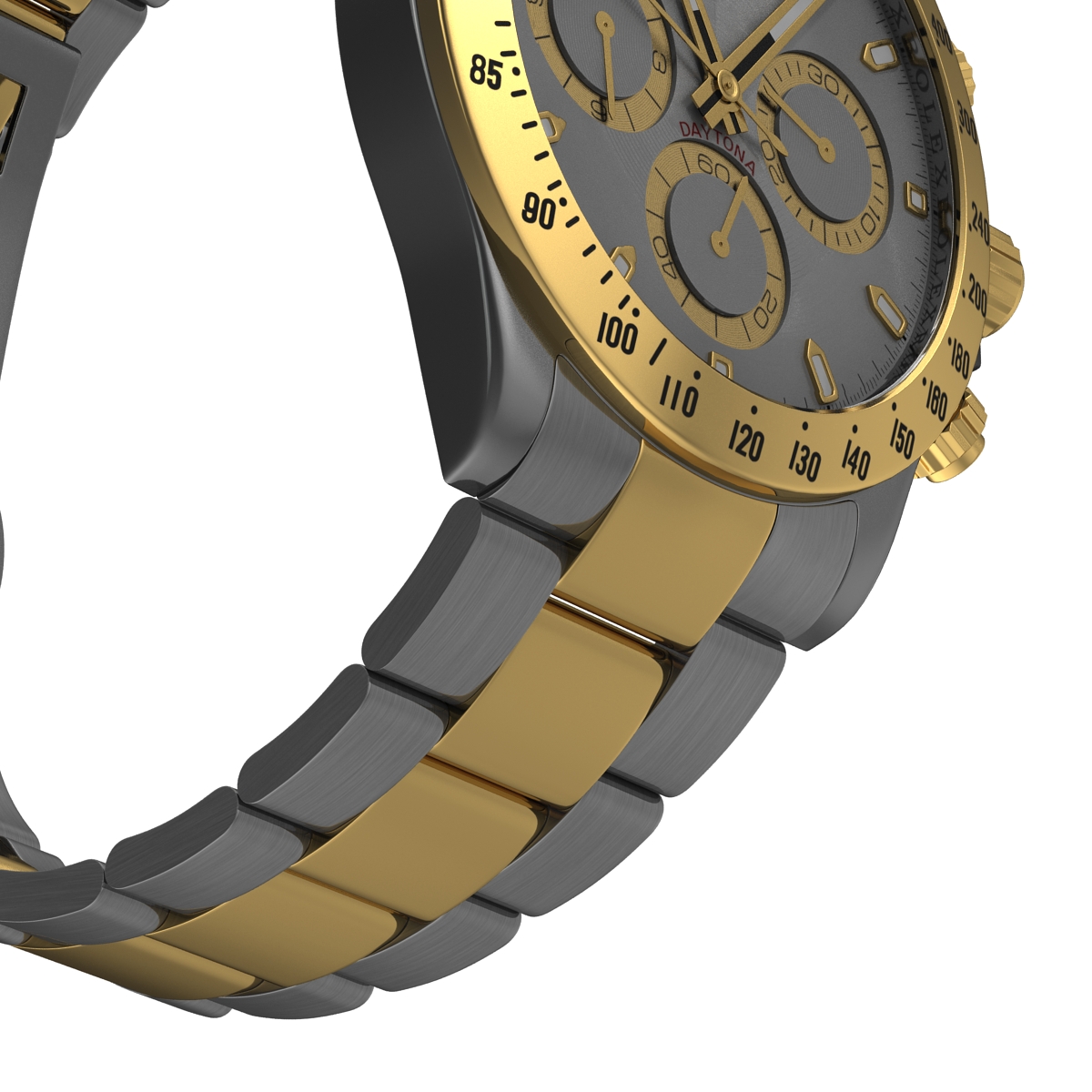 3D model Rolex Daytona Two Tone White 2