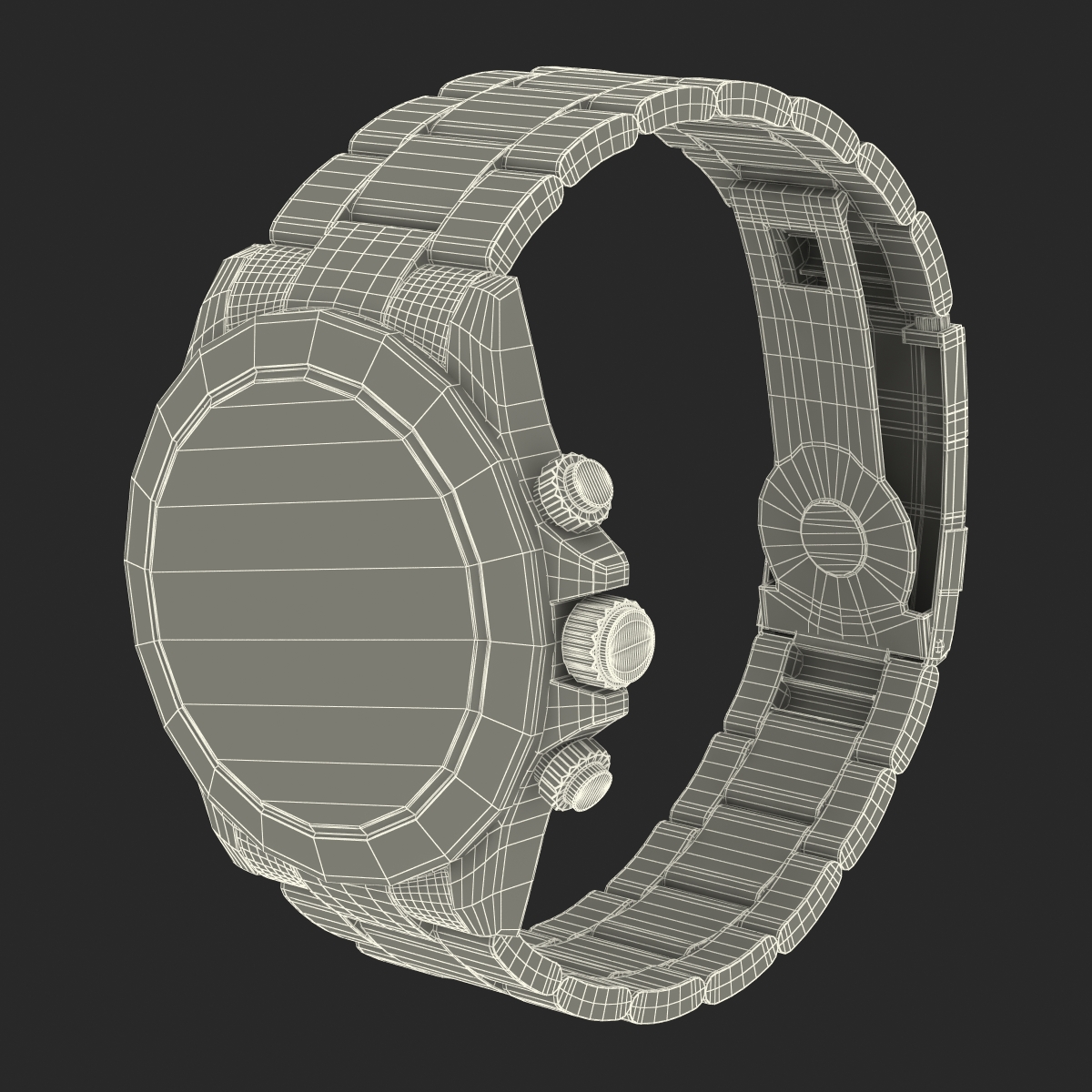 3D model Rolex Daytona Two Tone White 2