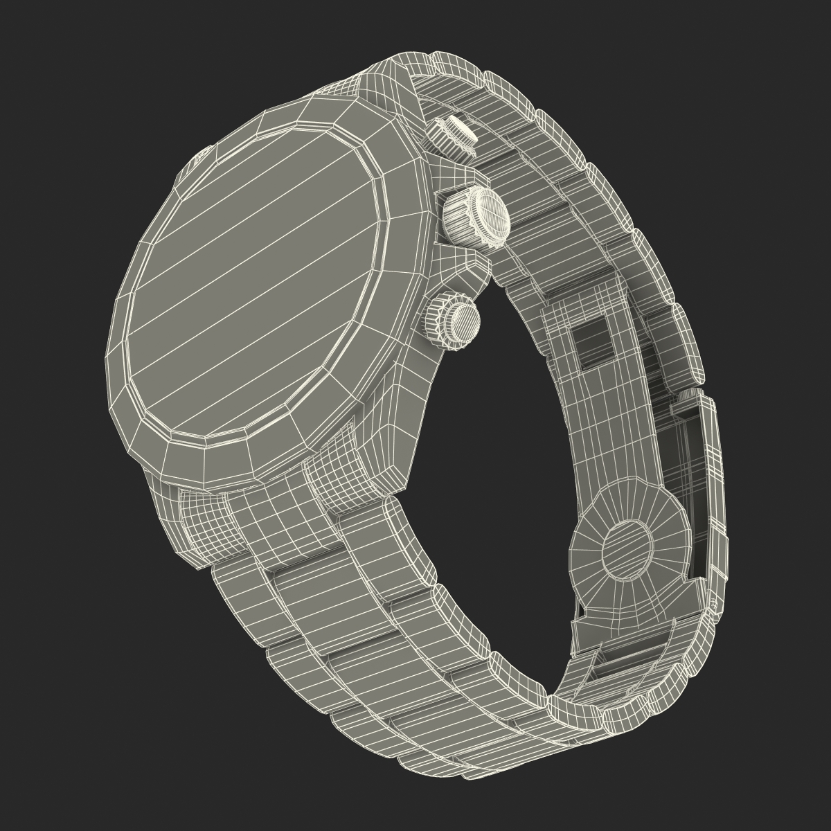 3D model Rolex Daytona Two Tone White 2