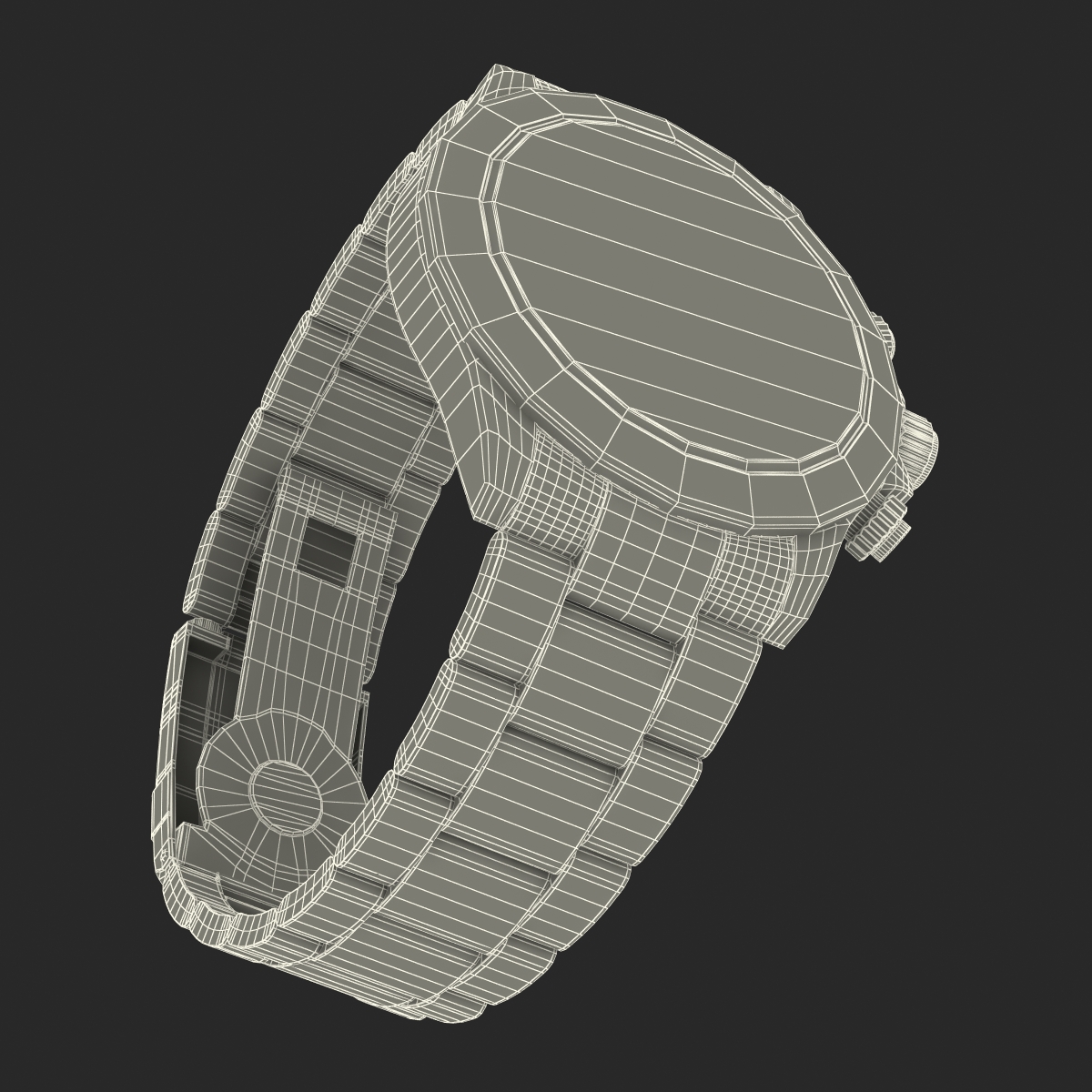 3D model Rolex Daytona Two Tone White 2