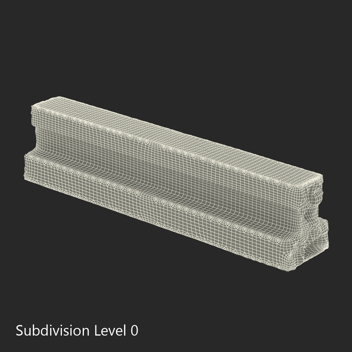 3D Concrete T Beam Chunk 2 model