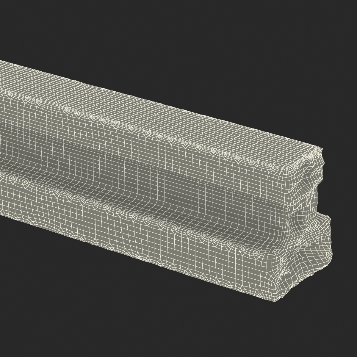 3D Concrete T Beam Chunk 2 model