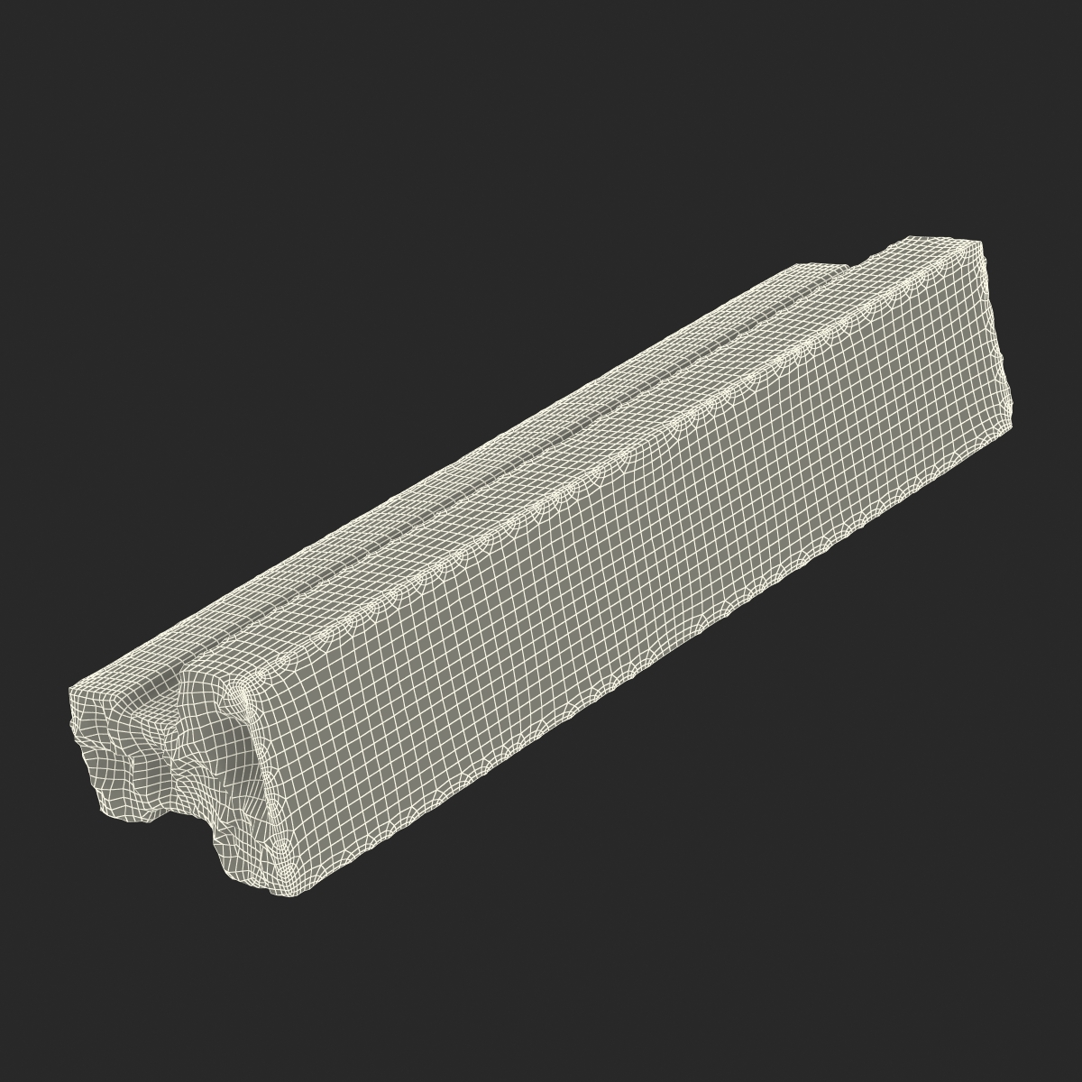 3D Concrete T Beam Chunk 2 model