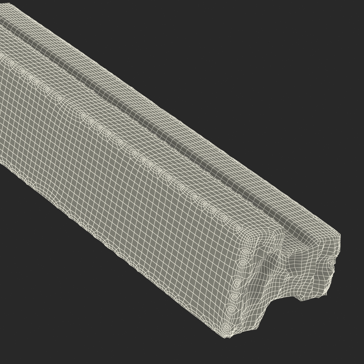 3D Concrete T Beam Chunk 2 model