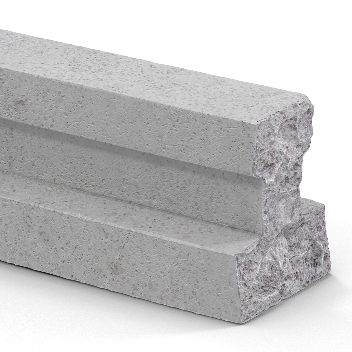 3D Concrete T Beam Chunk 3 model