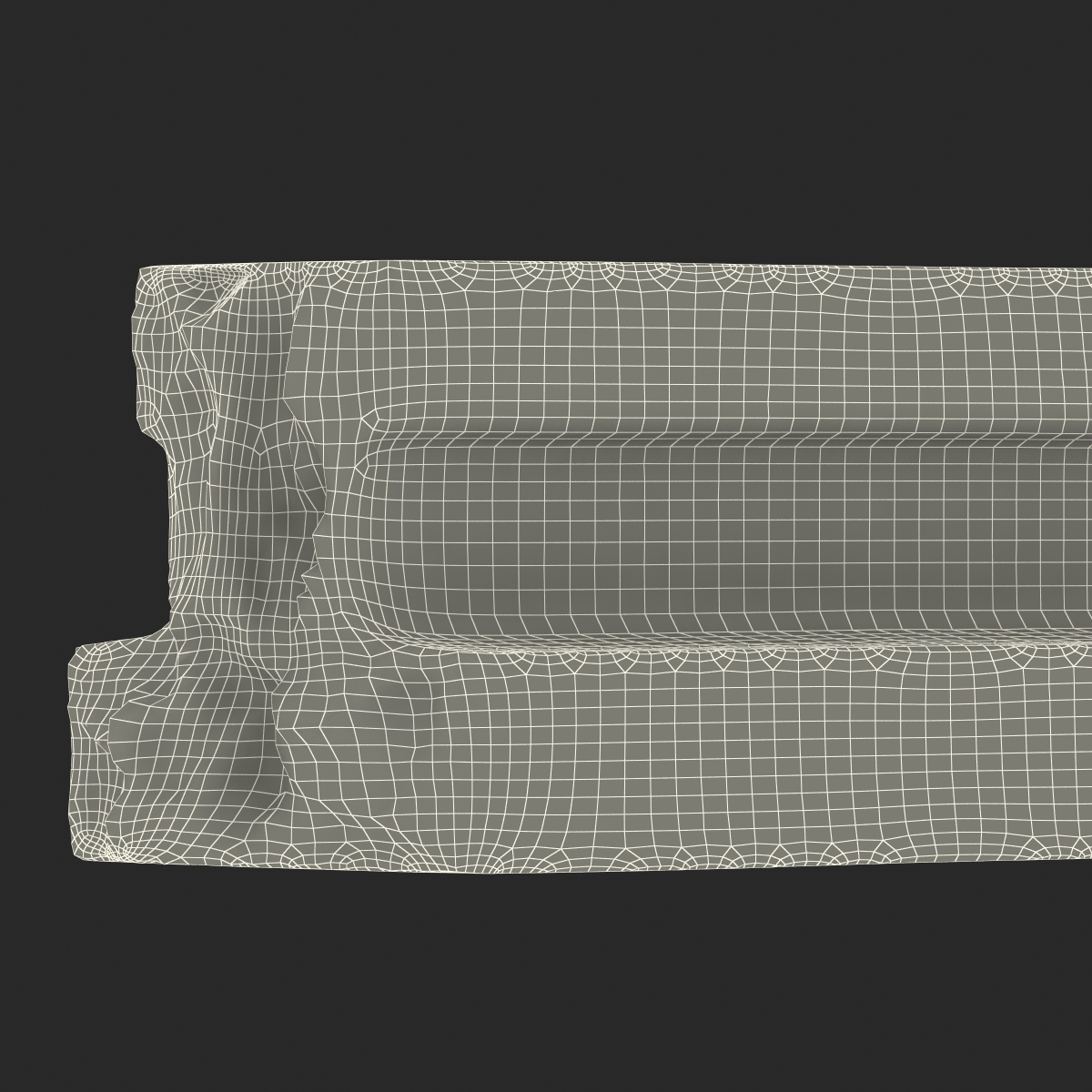 3D Concrete T Beam Chunk 3 model