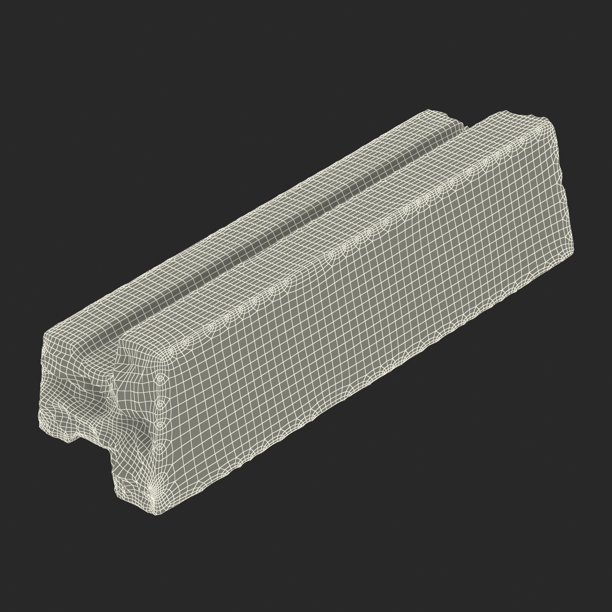 3D Concrete T Beam Chunk 3 model