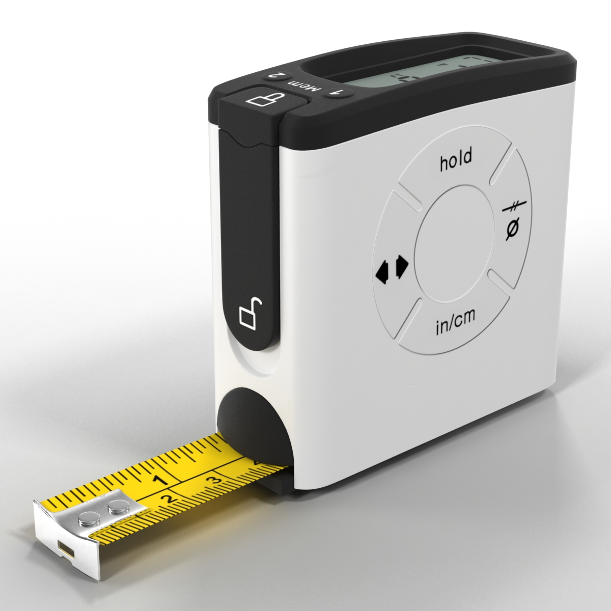 3D Digital Tape Measure White