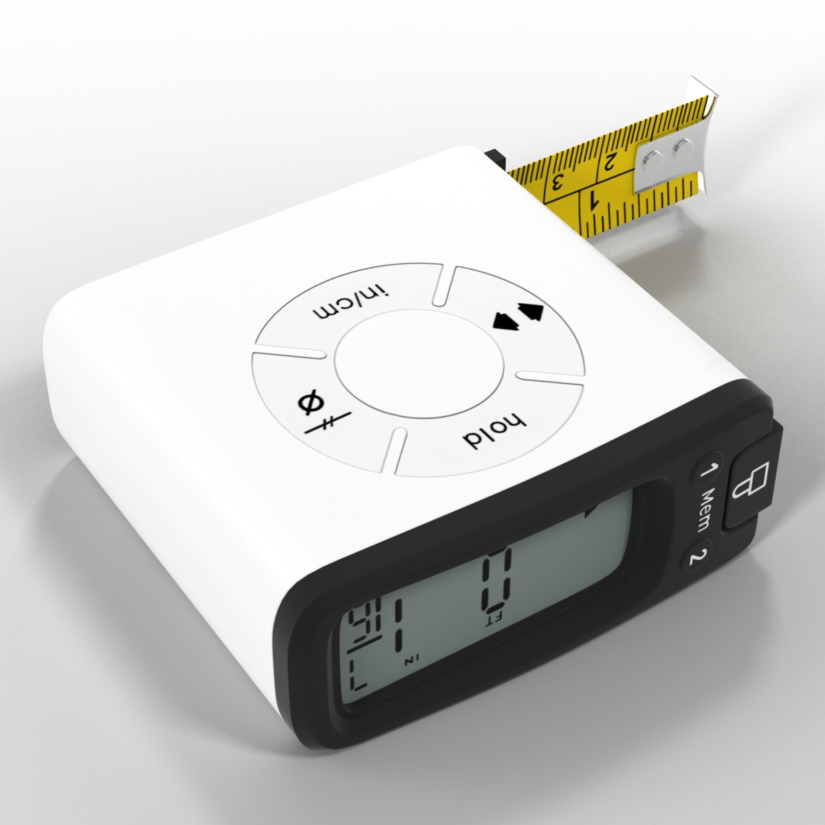 3D Digital Tape Measure White