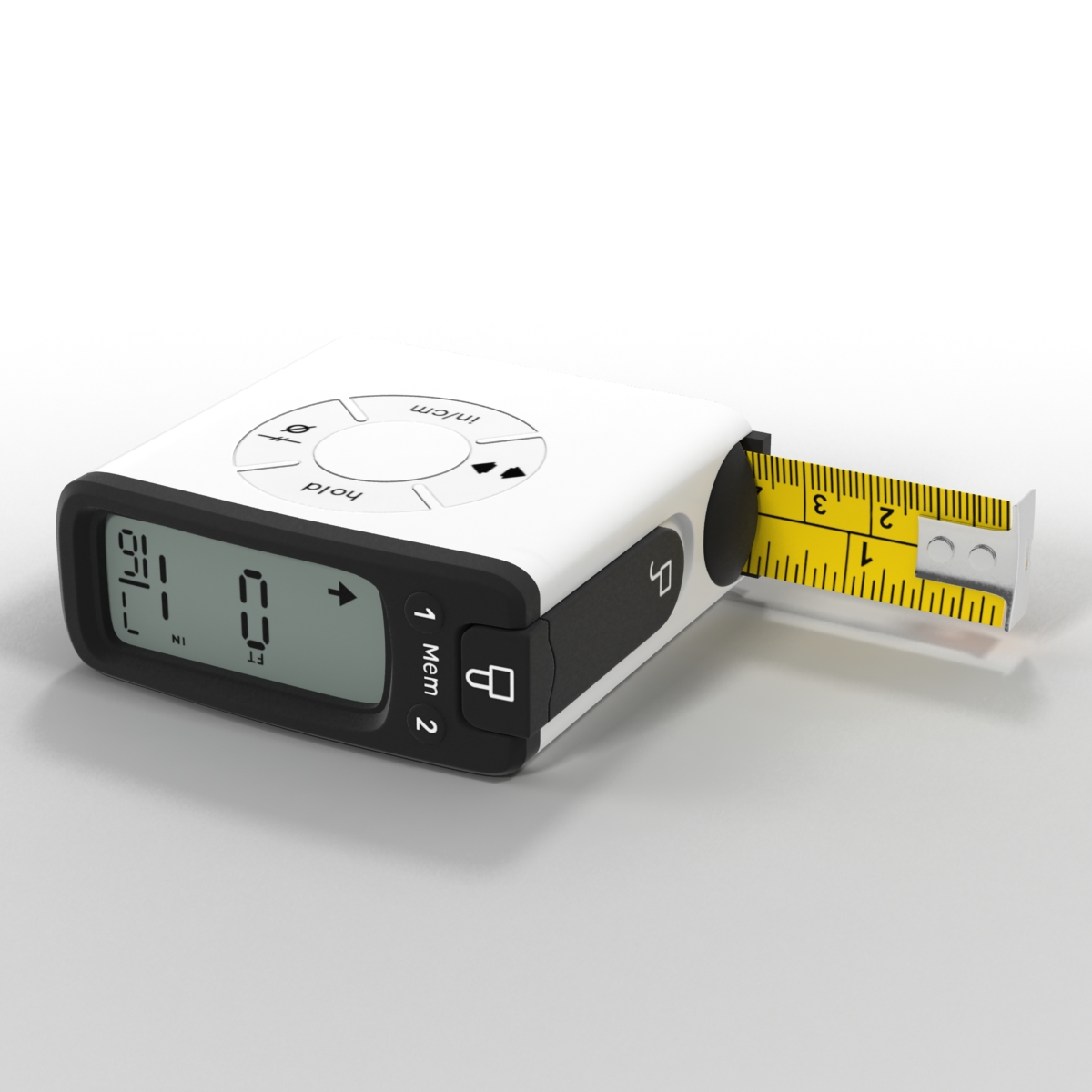 3D Digital Tape Measure White