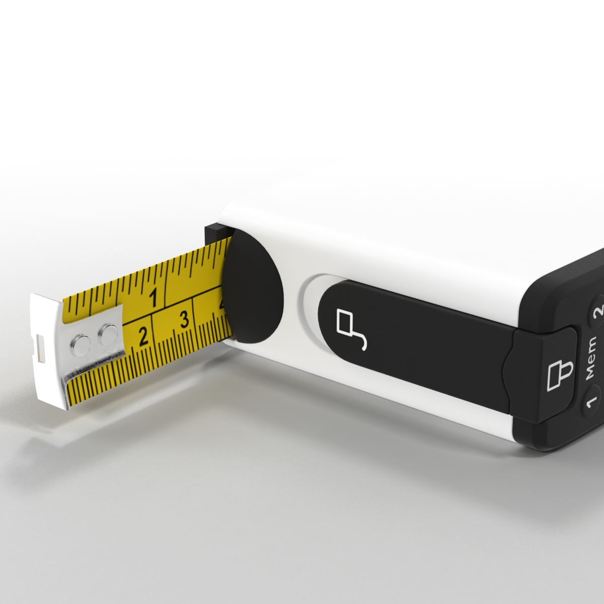 3D Digital Tape Measure White