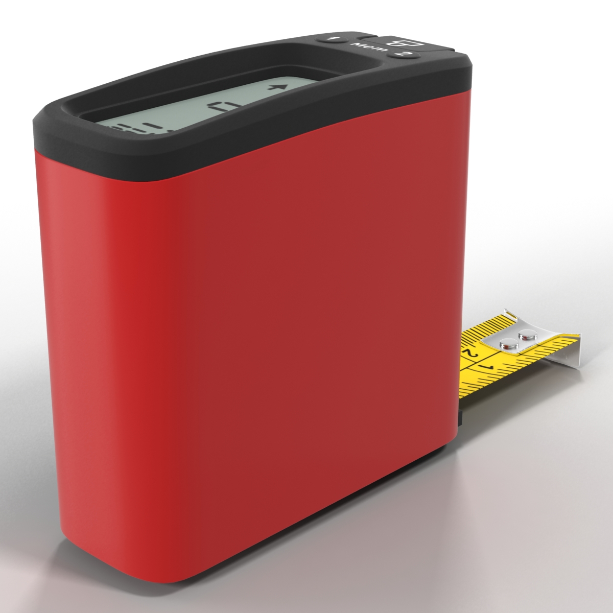 Digital Tape Measure Red 3D model