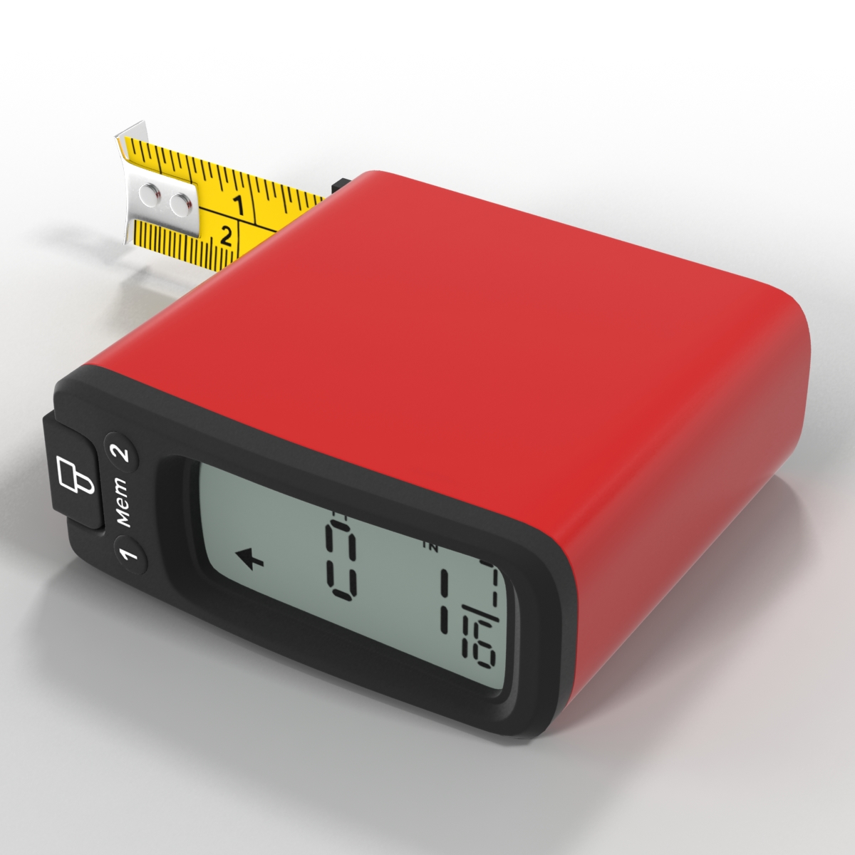 Digital Tape Measure Red 3D model