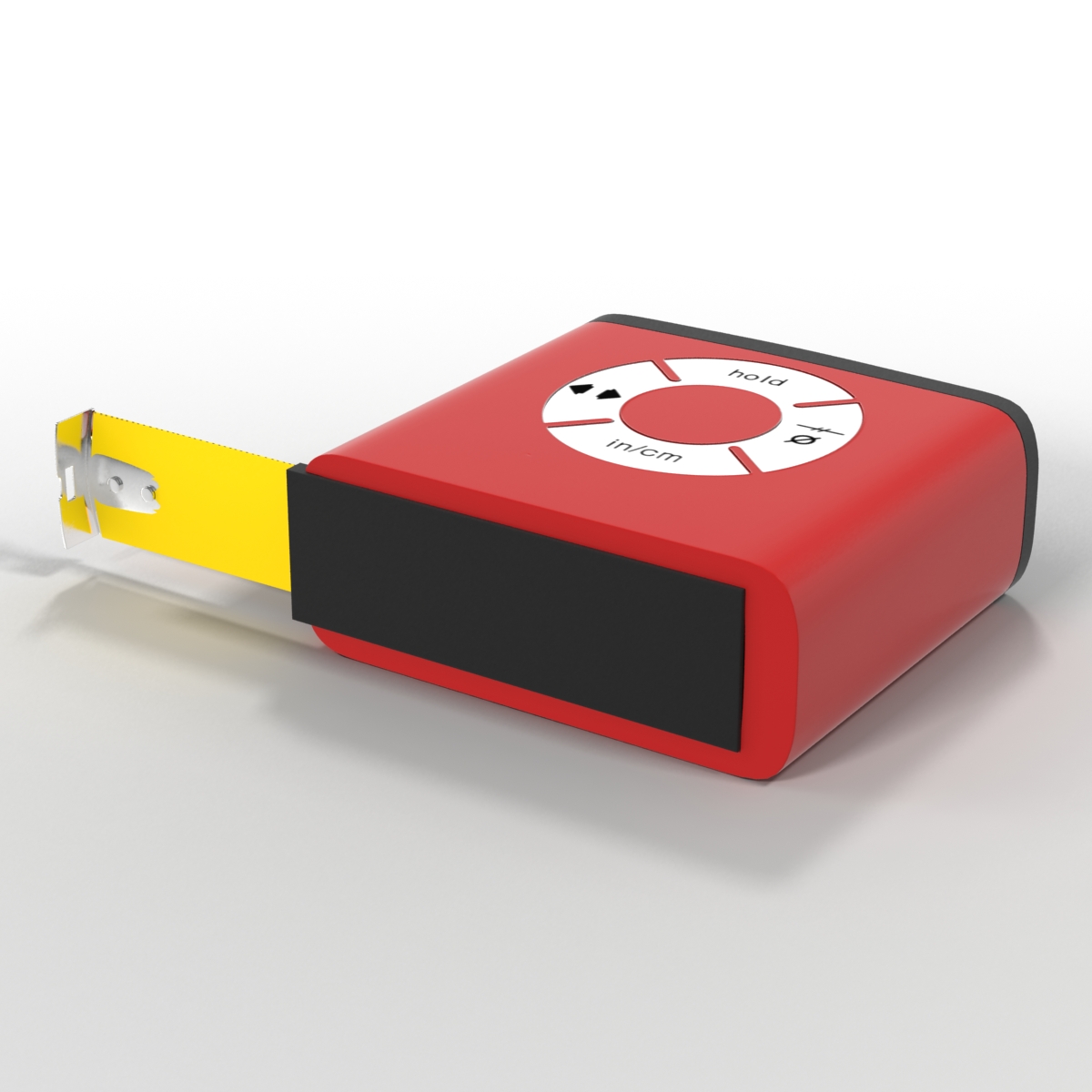 Digital Tape Measure Red 3D model