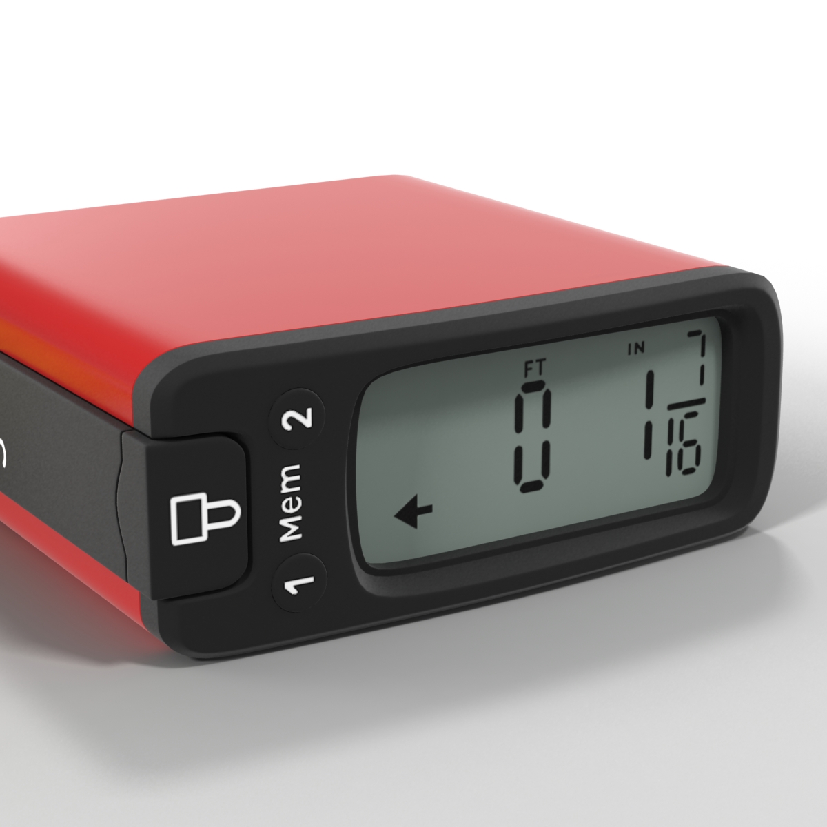 Digital Tape Measure Red 3D model