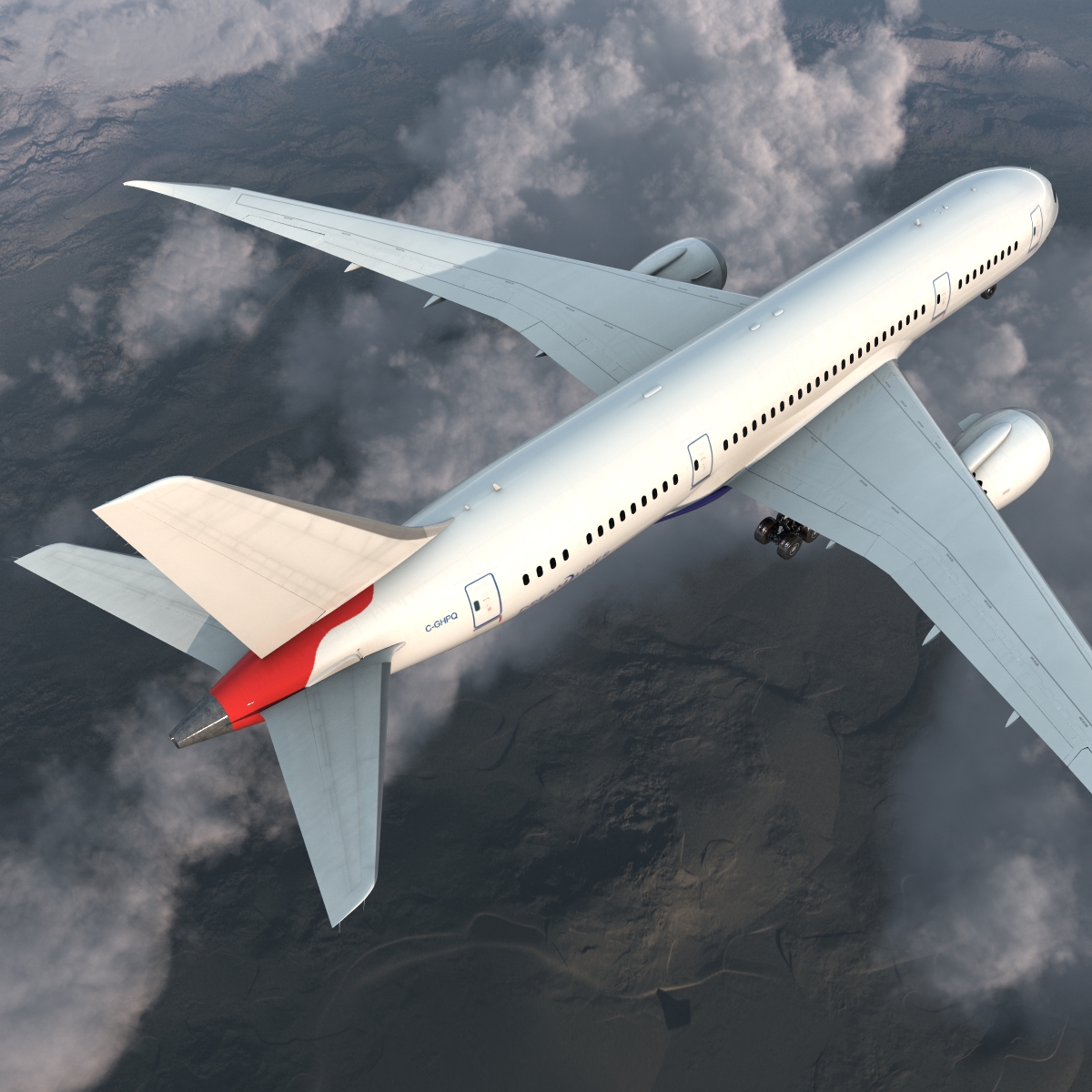 3D Boeing 787 8 Dreamliner Generic Rigged model