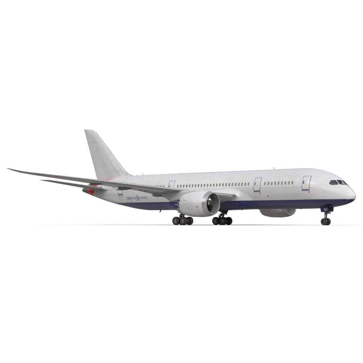 3D Boeing 787 8 Dreamliner Generic Rigged model