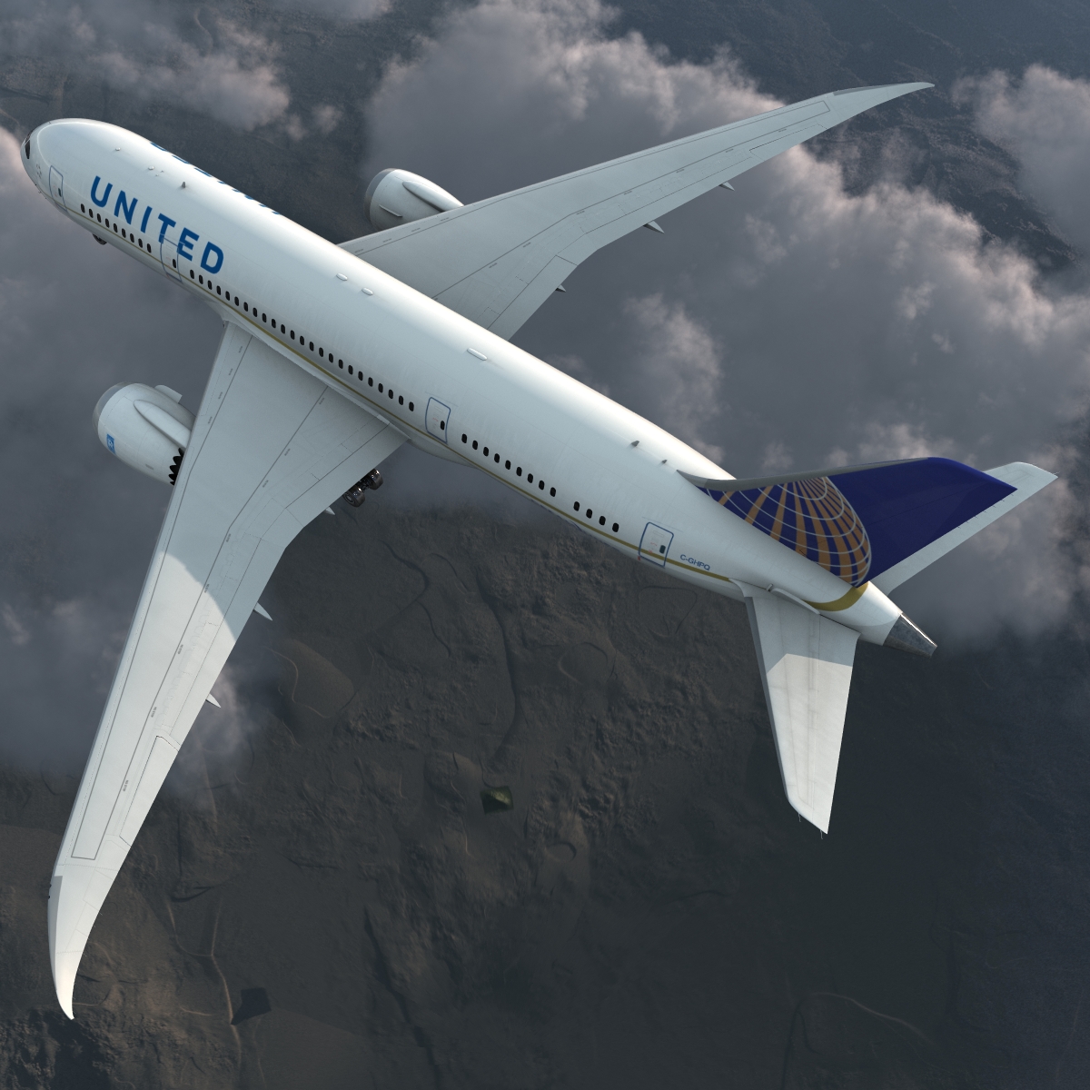 3D model Boeing 787 8 Dreamliner United