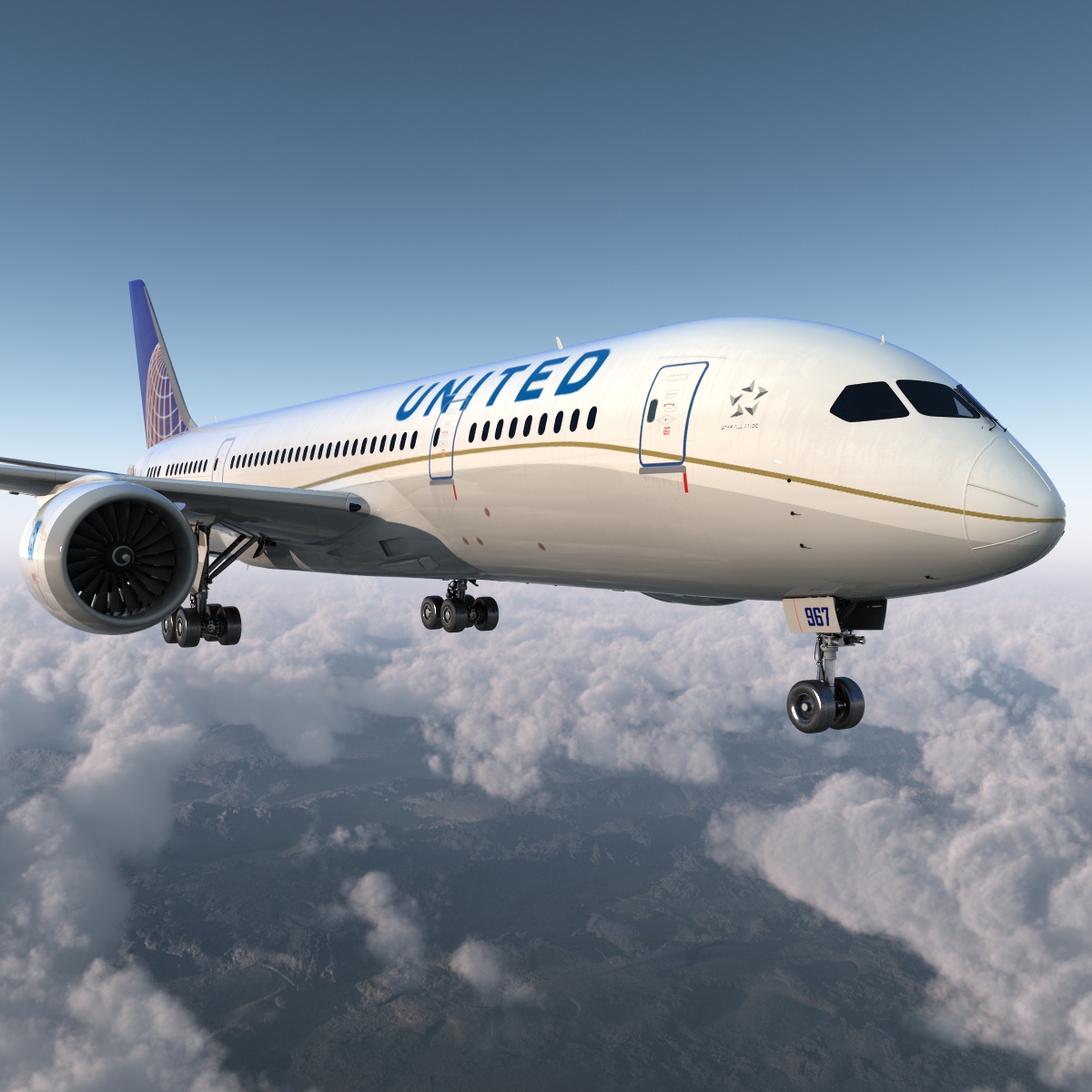 3D model Boeing 787 8 Dreamliner United