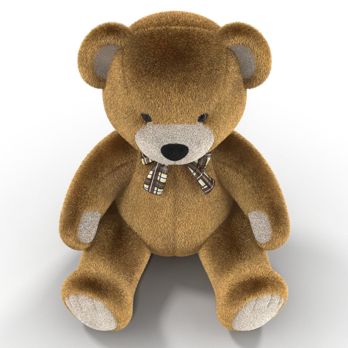 Teddy Bear with Fur 3D model