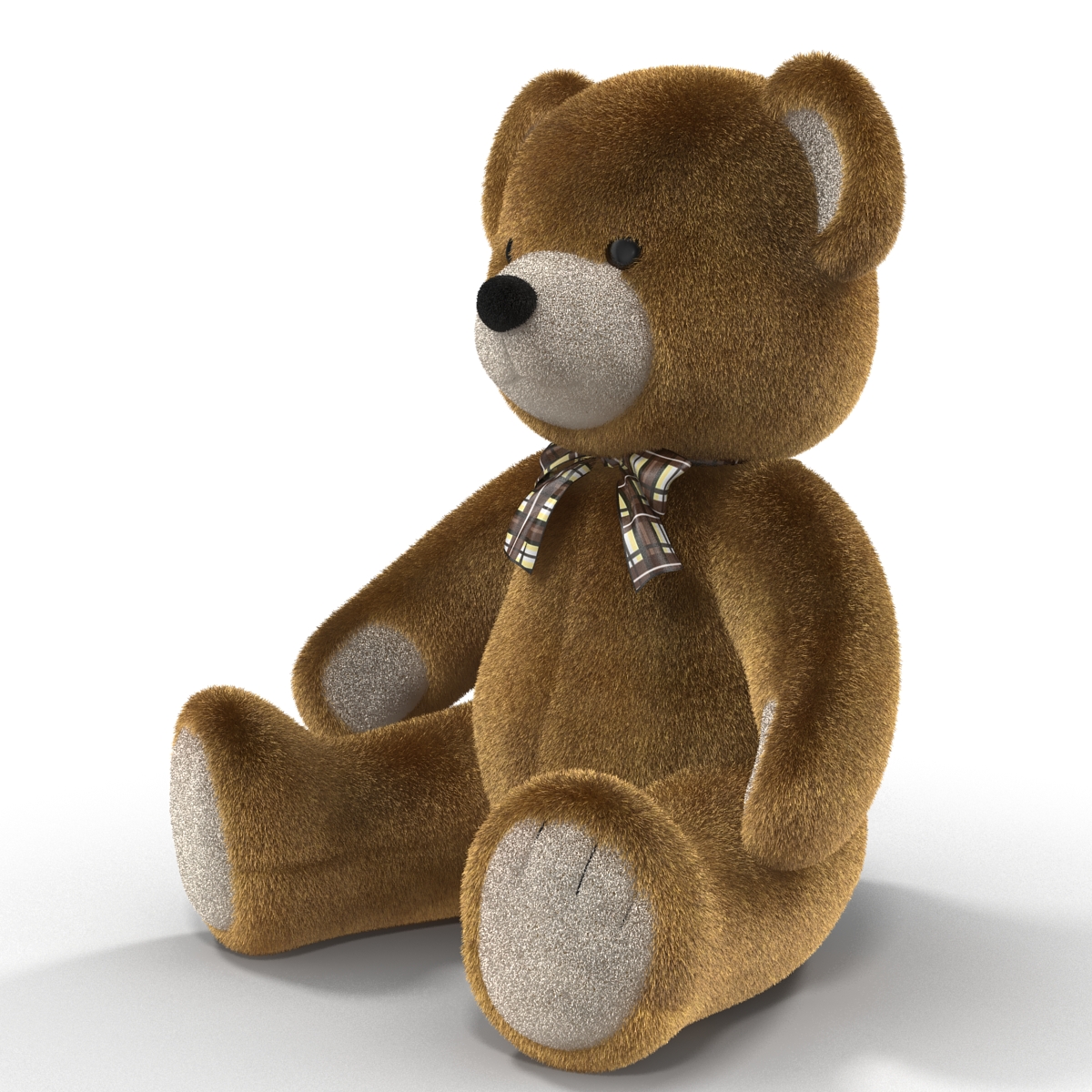 Teddy Bear with Fur 3D model