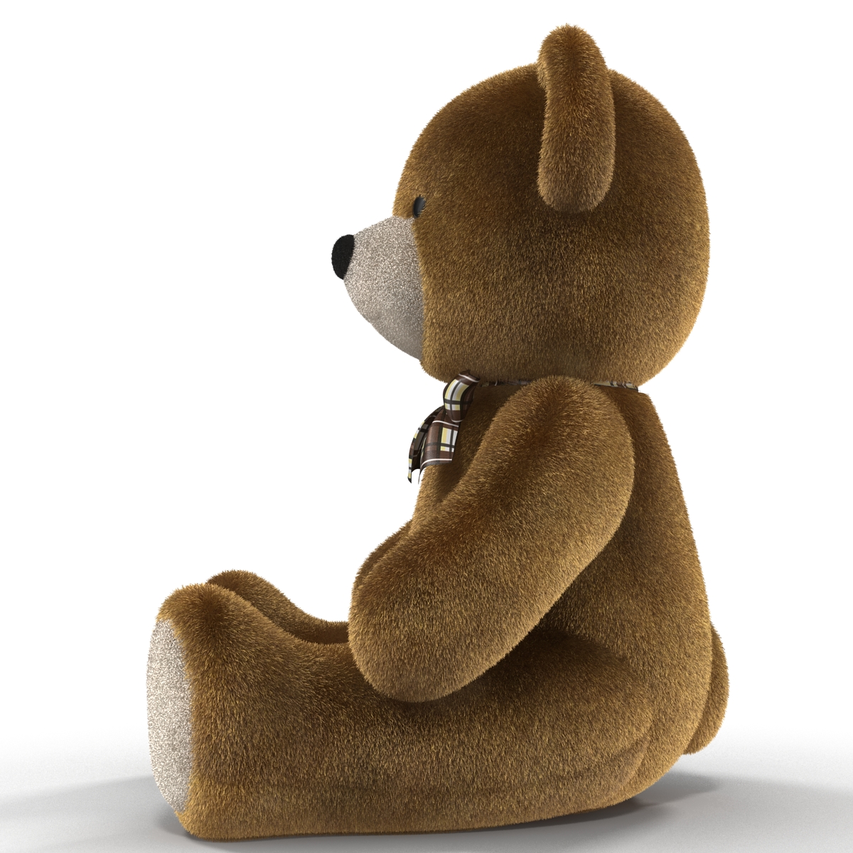 Teddy Bear with Fur 3D model