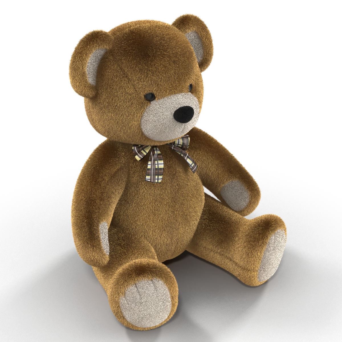 Teddy Bear with Fur 3D model