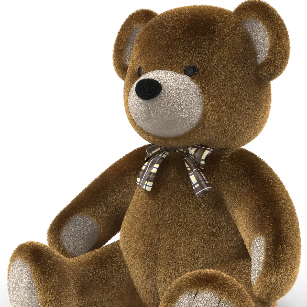 Teddy Bear with Fur 3D model