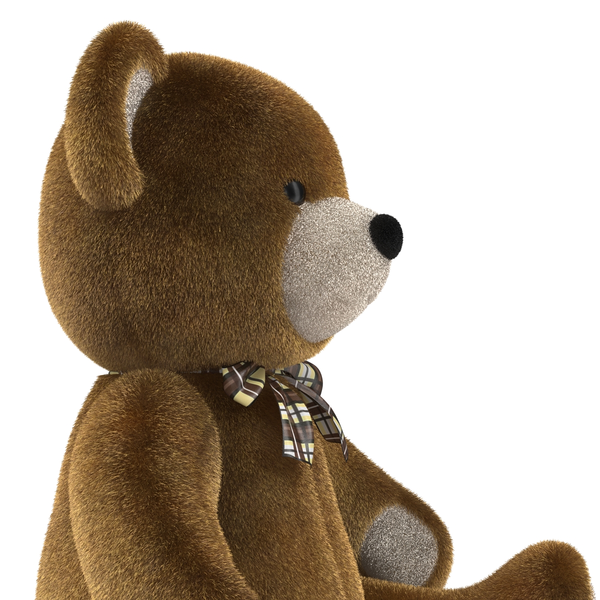 Teddy Bear with Fur 3D model