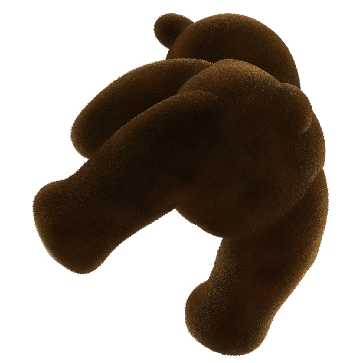 Teddy Bear with Fur 3D model