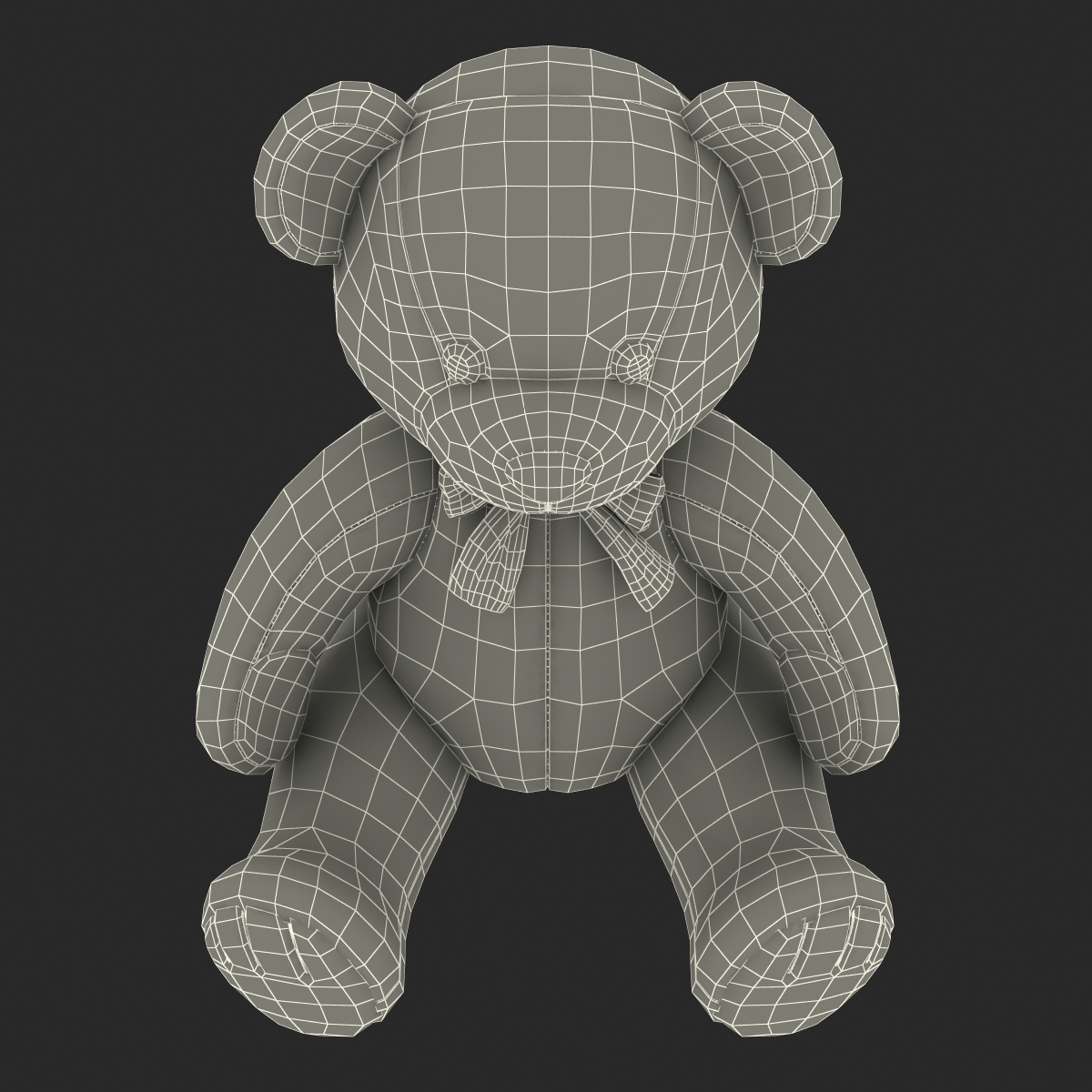 Teddy Bear with Fur 3D model