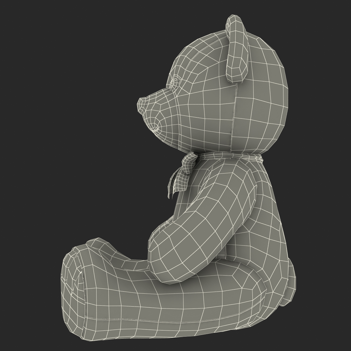 Teddy Bear with Fur 3D model