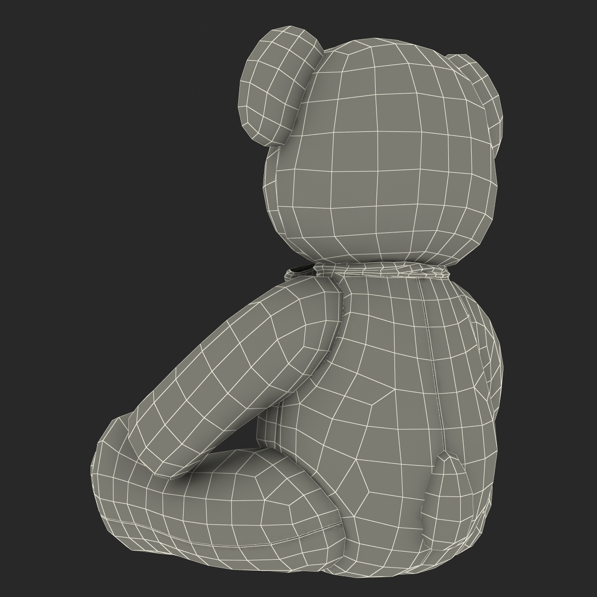 Teddy Bear with Fur 3D model