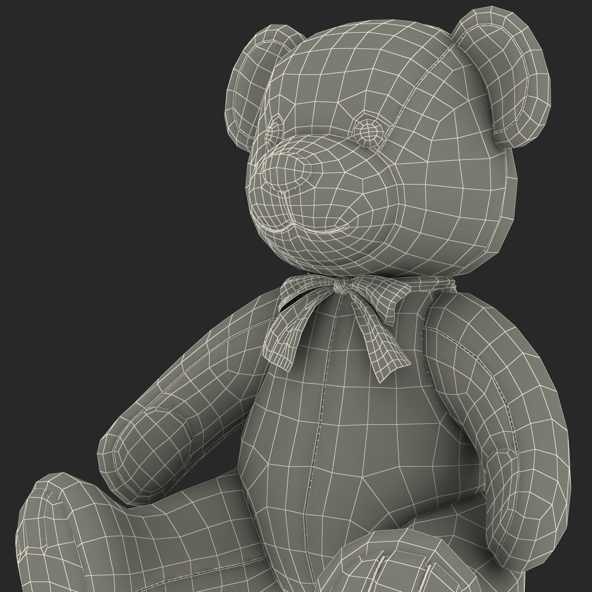 Teddy Bear with Fur 3D model